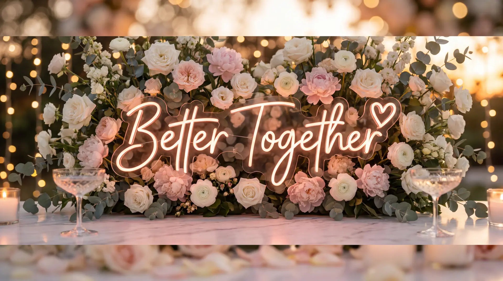 A banner image our wedding neon sign collection
