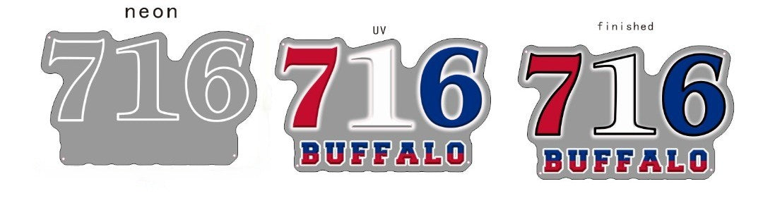 716 Buffalo Custom UV Printed Sign (Size Option #2)