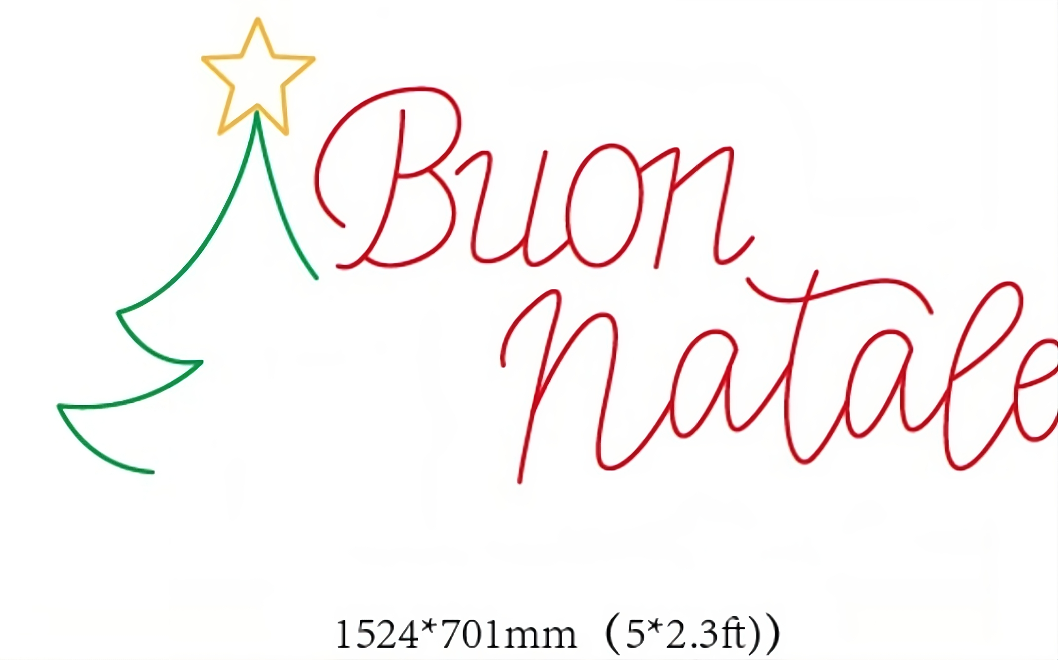 Buon Natale Custom Neon Sign (5 * 2.3ft)