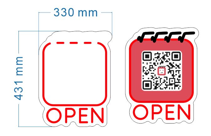 SQroots Salon - Custom Neon Sign with QR Code - Light Your Way