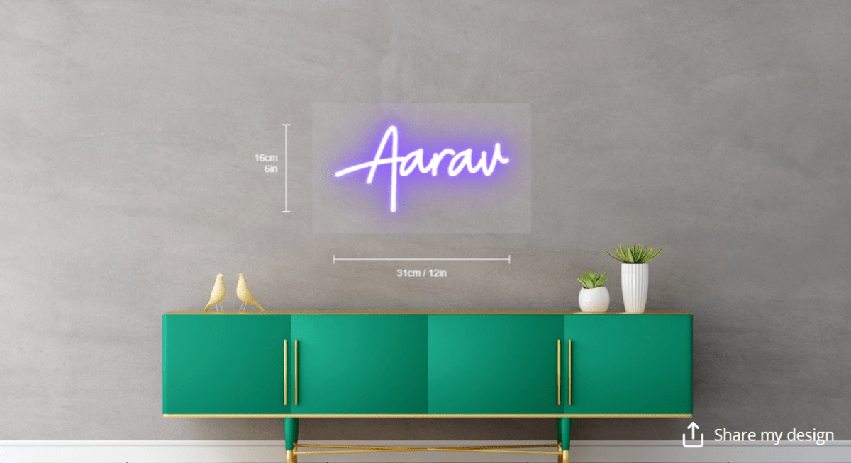 Aarav Custom Neon Sign - Light Your Way