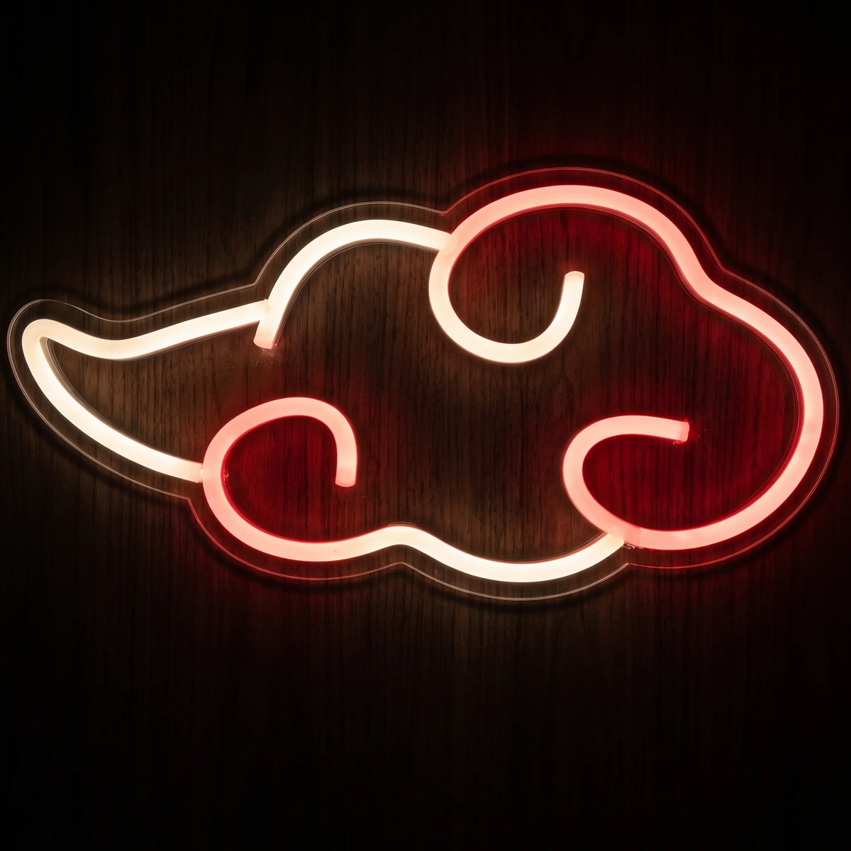 Abstract Cloud LED neon sign featuring a flowing cloud outline illuminated in warm white and soft red.