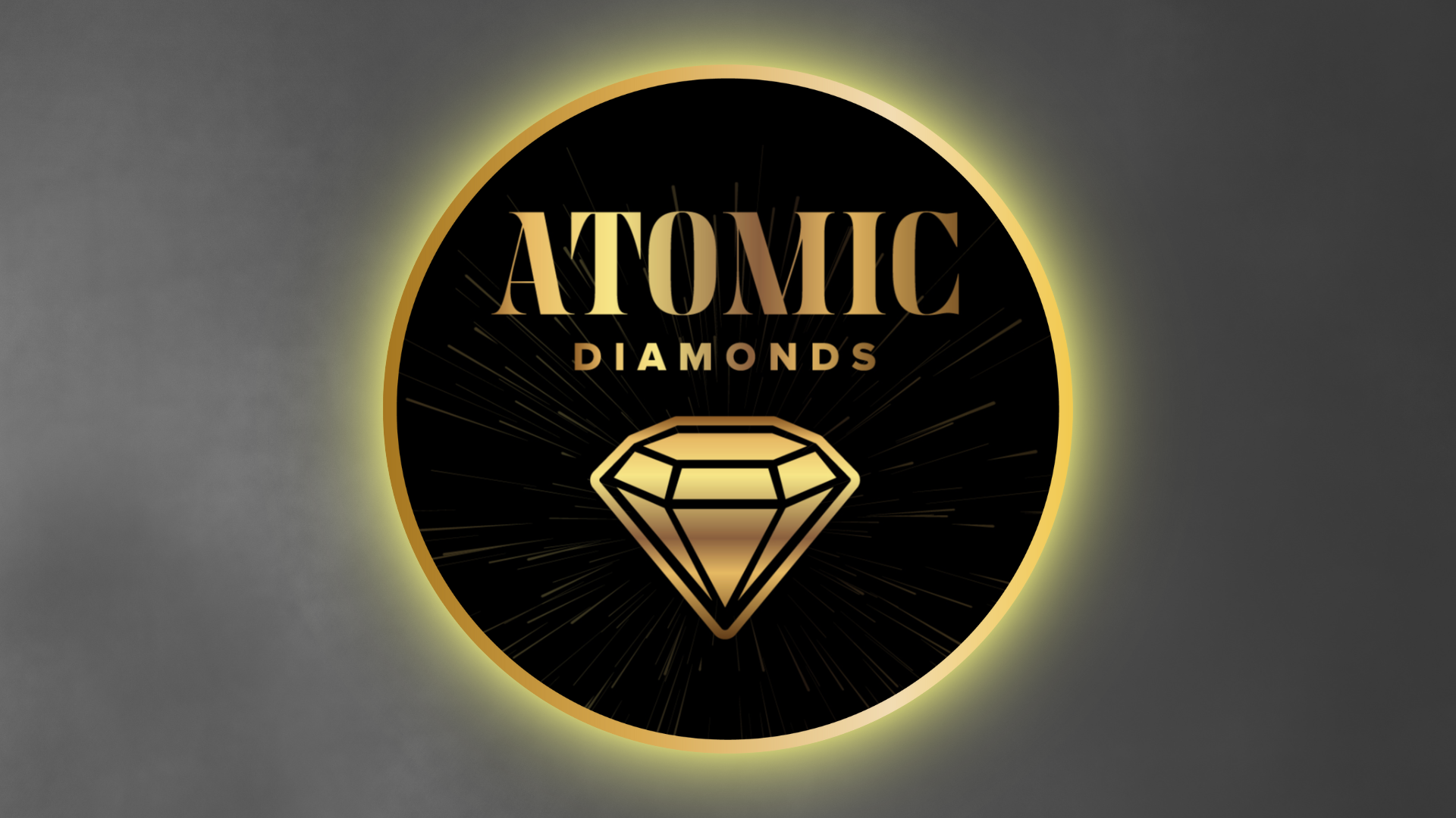 Atomic Diamonds Custom Acrylic Backlit Sign (Size Option #1)