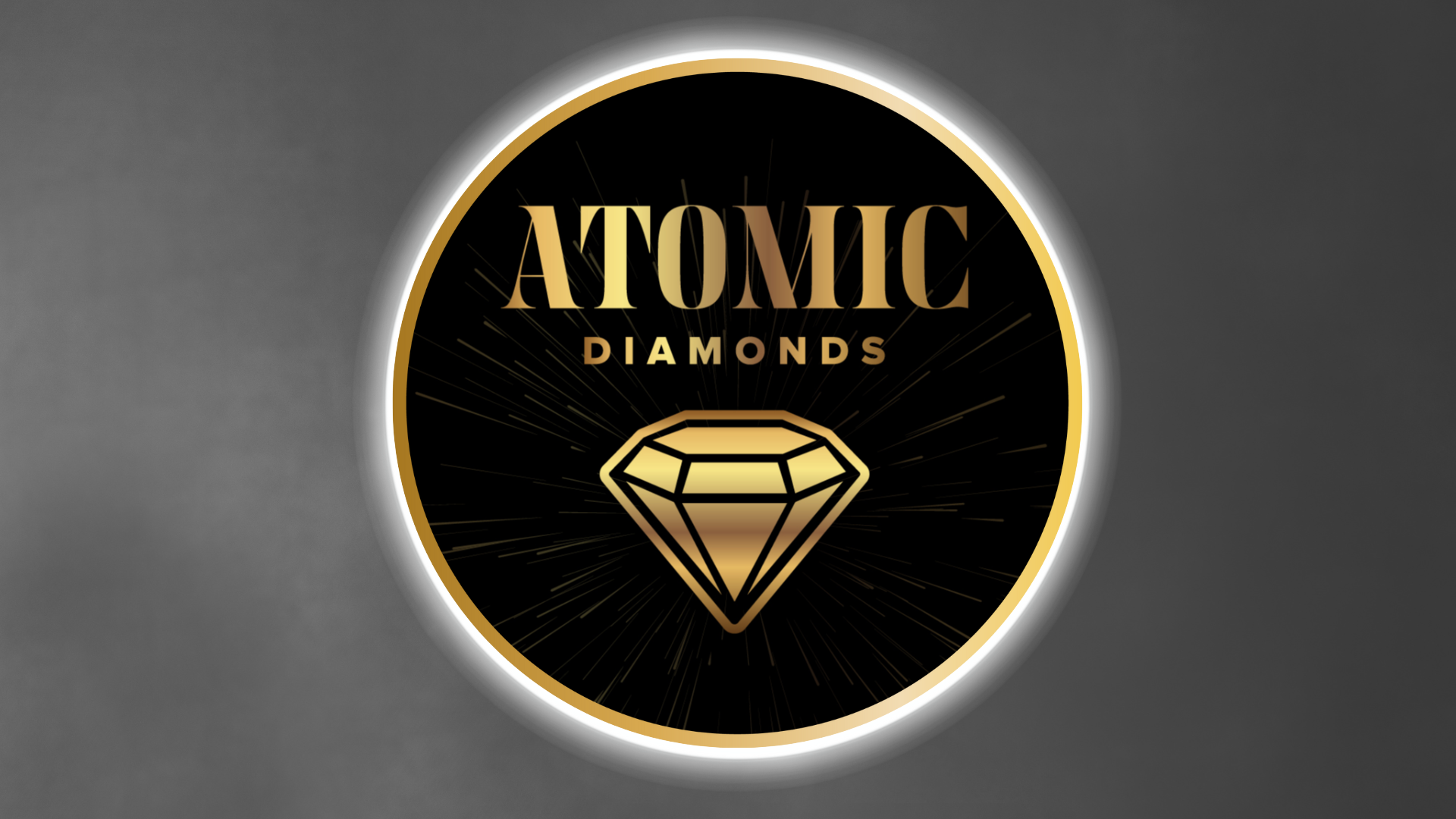 Atomic Diamonds Custom Acrylic Backlit Sign (Size Option #1)
