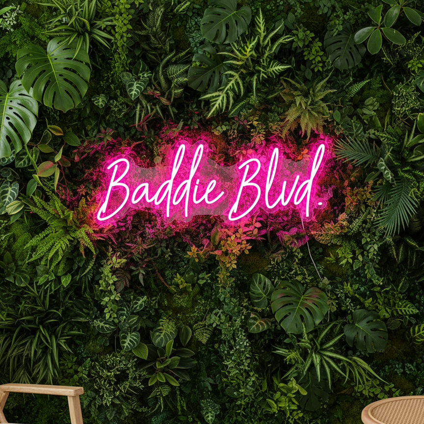 Baddie Blvd. Custom Neon Sign