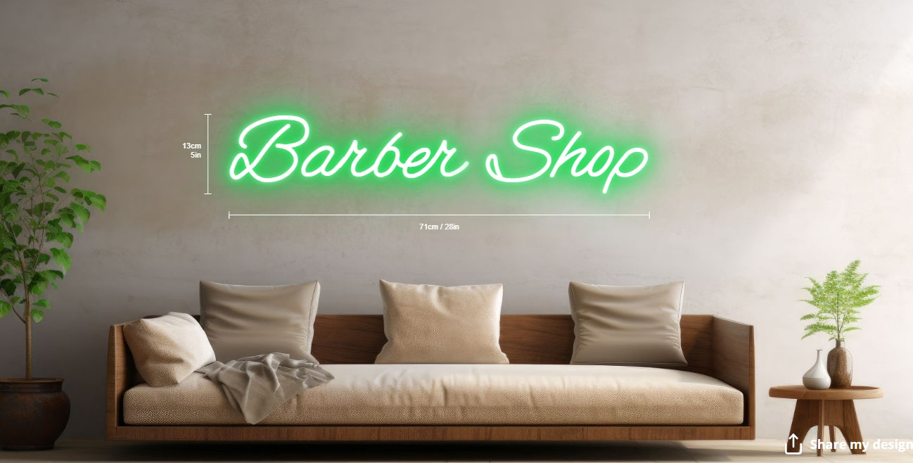Barber Shop Custom Neon Sign