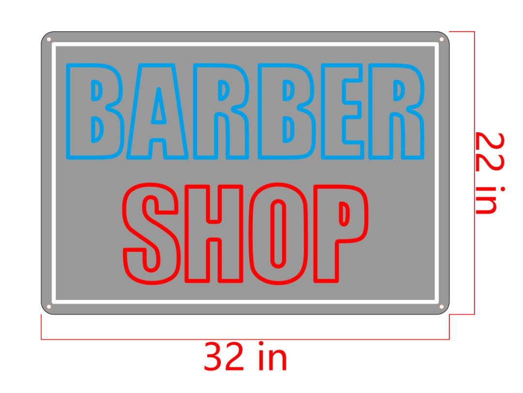 Barbershop Custom Neon Sign (Design Option #1)