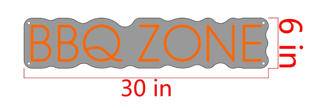 BBQ Zone Custom Neon Sign