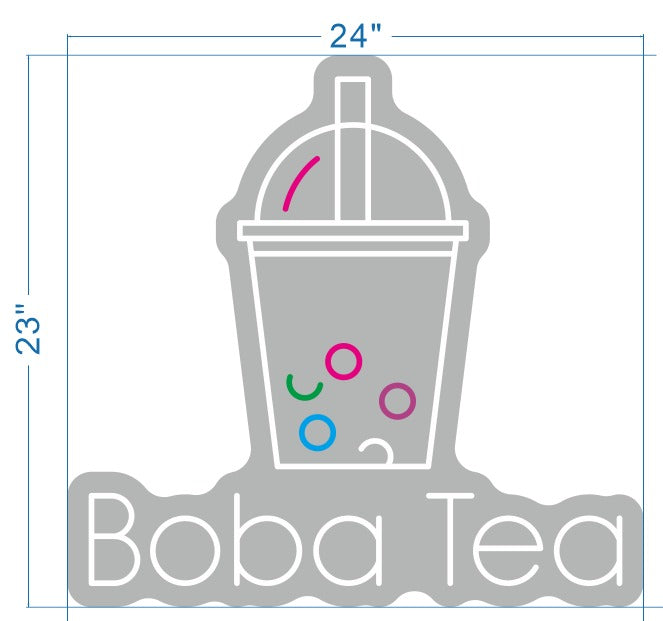 Boba Tea Custom Neon Sign (Design Option #1)