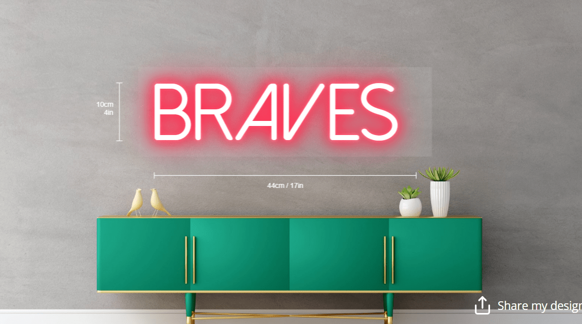 Braves Custom Neon Sign - Light Your Way
