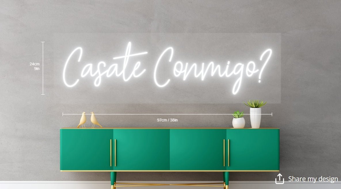 Casate Conmigo Custom Neon Sign - Light Your Way