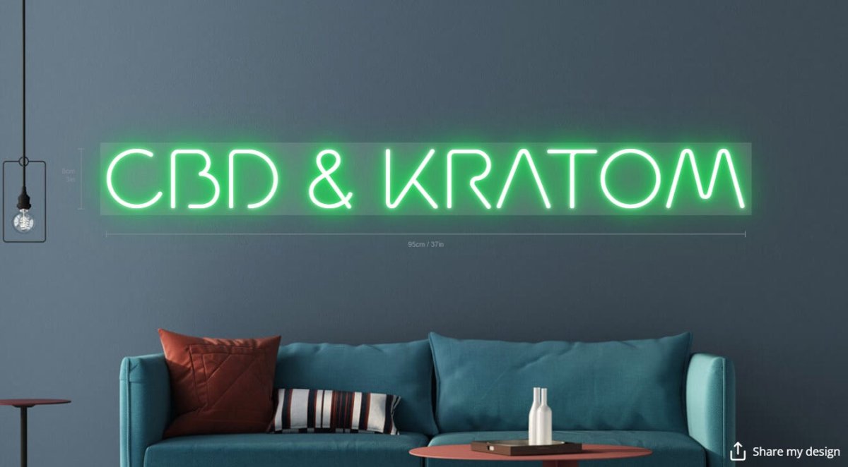 CBD & Kratom Custom Neon Sign - Light Your Way