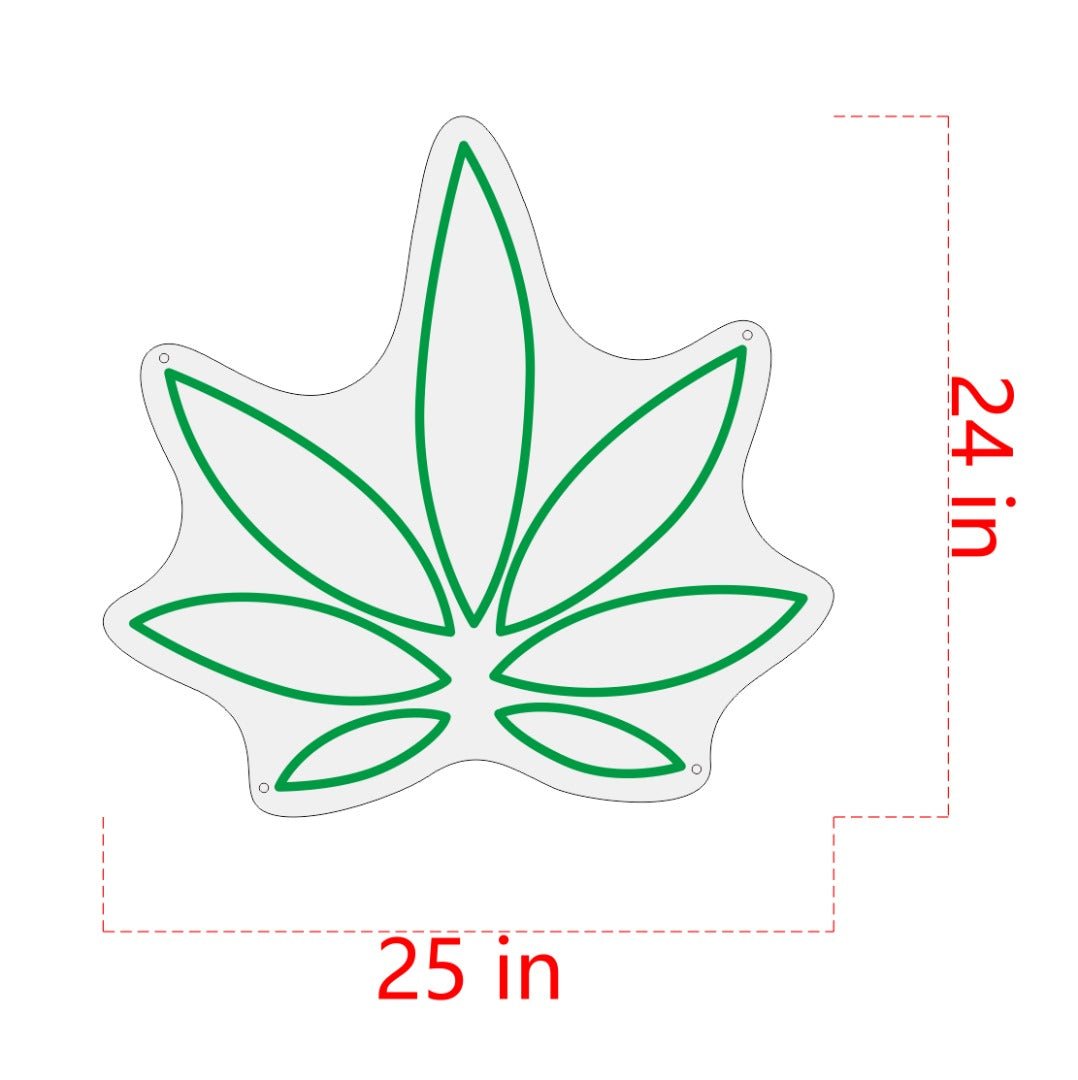 Central Leaf Custom Neon Sign - Light Your Way