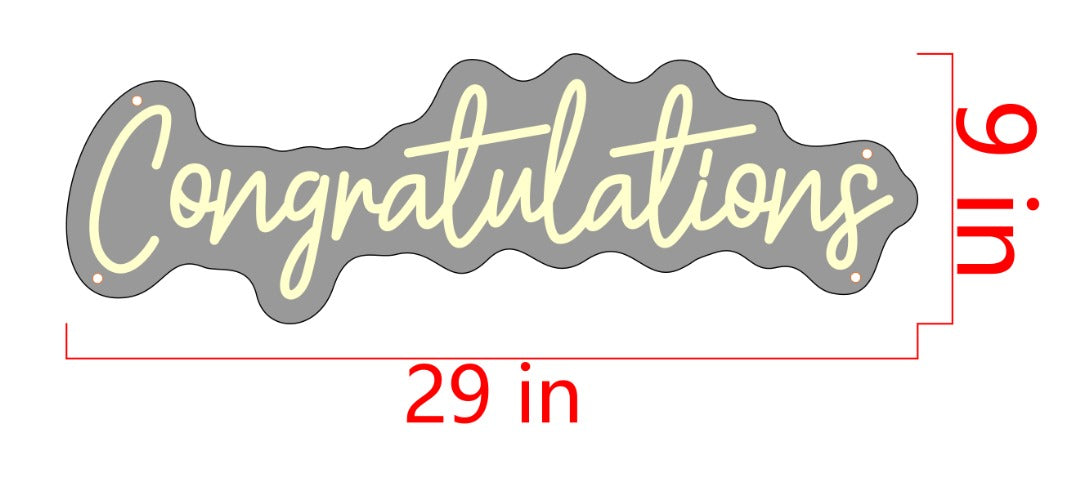 Congratulations Custom Neon Sign