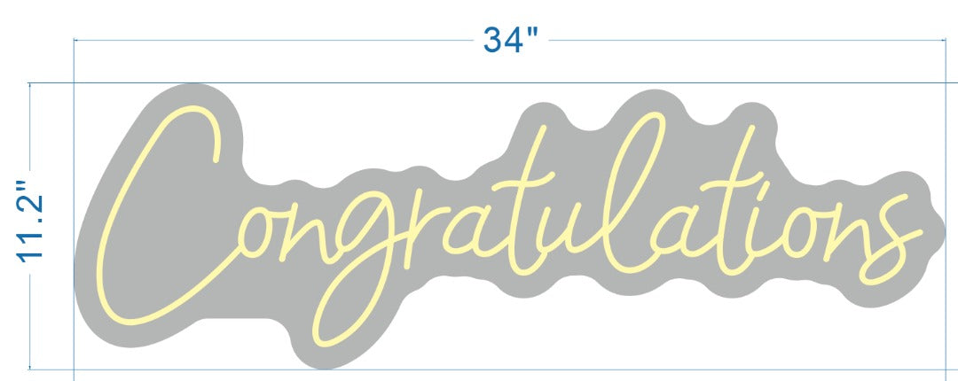 Congratulations Custom Neon Sign