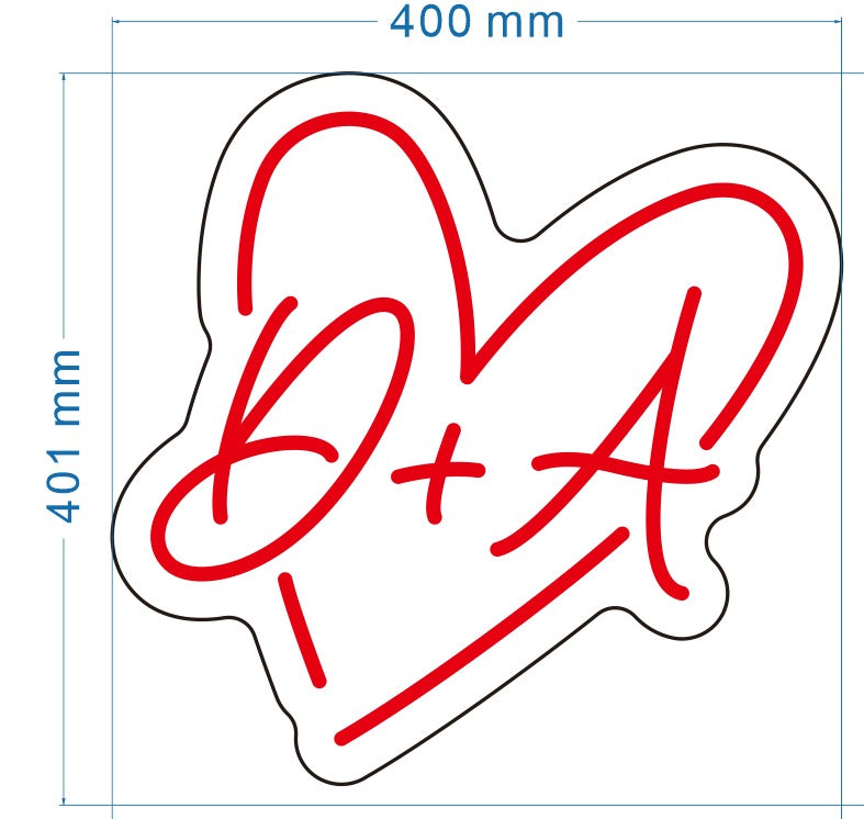 D+A Custom Neon Sign