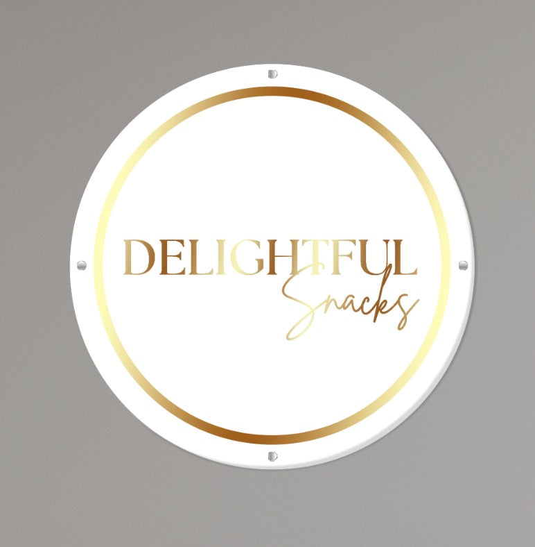 Delightful Snacks Custom Acrylic Sign (Size Option #1)