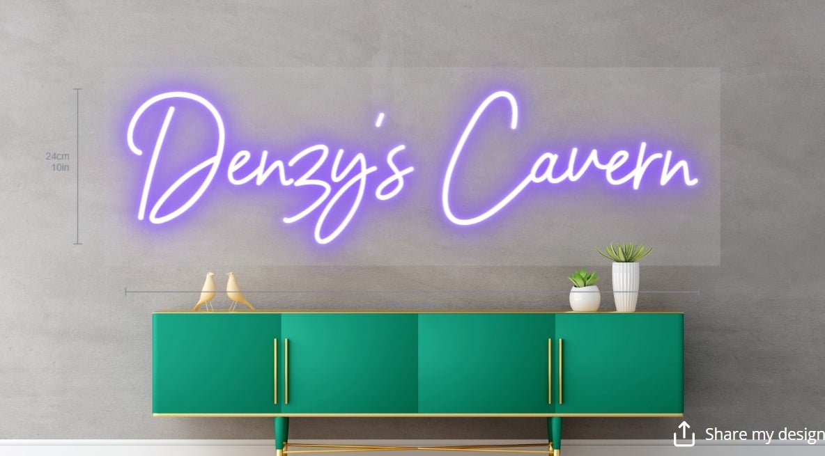 Denzy's Cavern Custom Neon Sign - Light Your Way