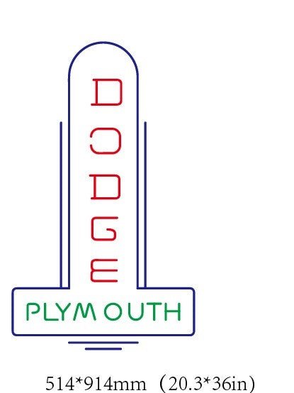 Dodge Plymouth Custom Neon Sign - Light Your Way