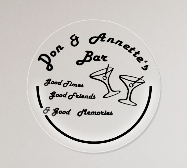 Don & Annette's Bar Custom Backlit Acrylic Sign - Light Your Way