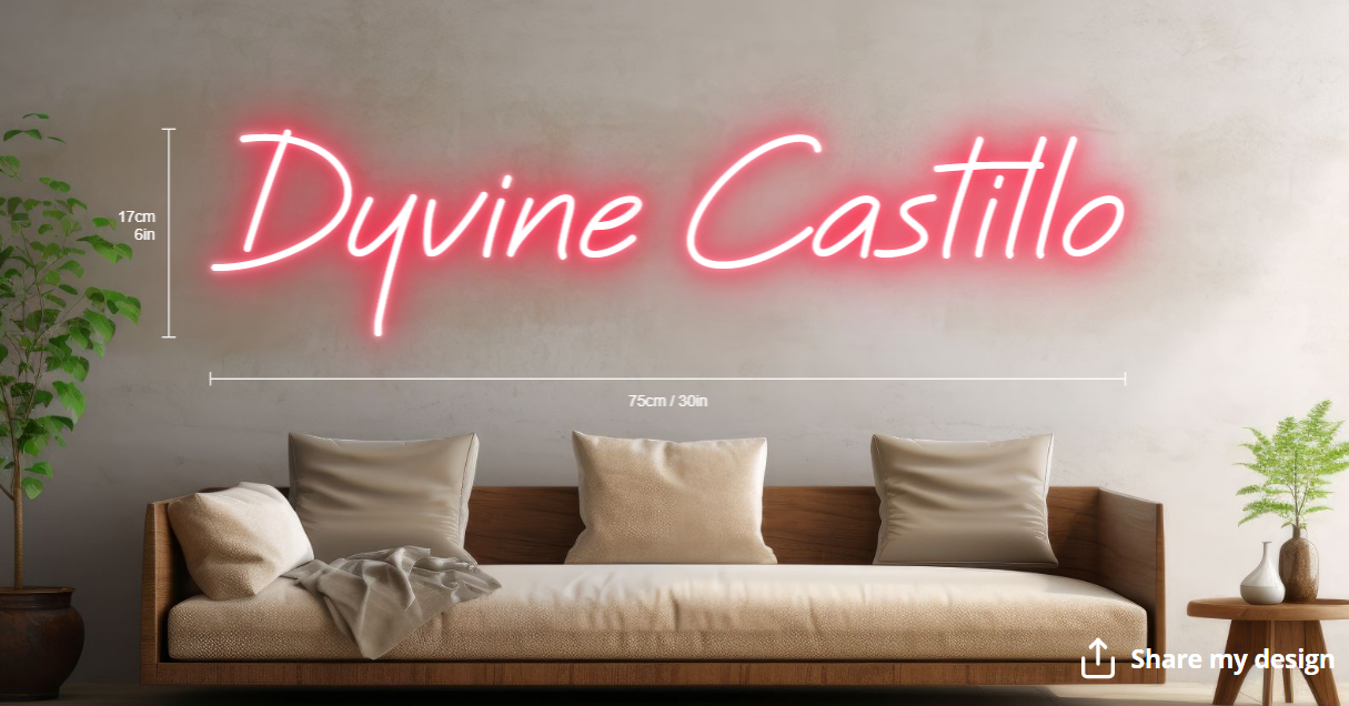Dyvine Castillo Custom Neon Sign