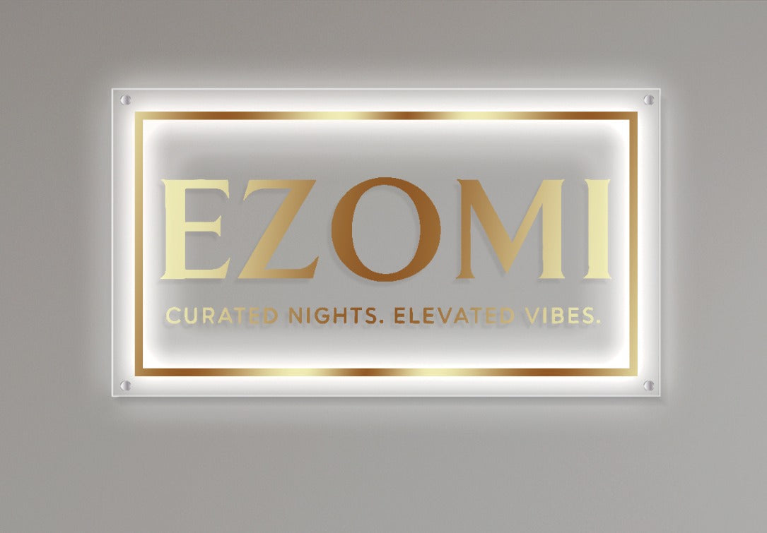 EZOMI Custom Acrylic Backlit Sign