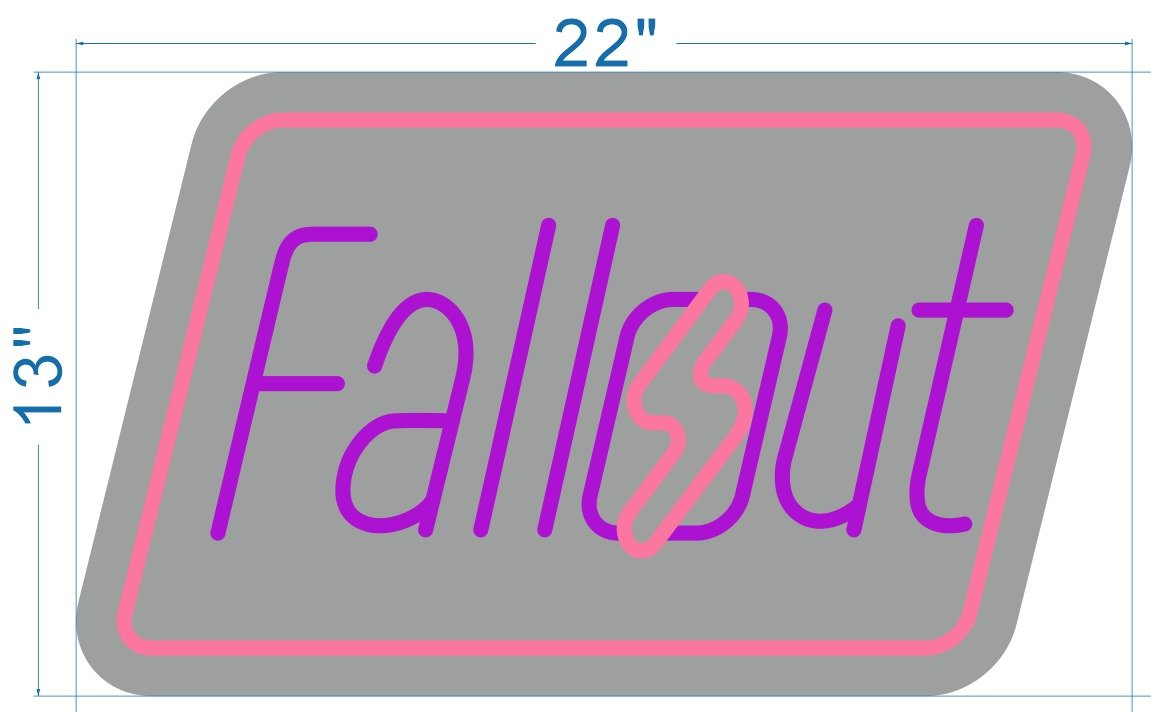Fallout Custom Neon Sign - Light Your Way