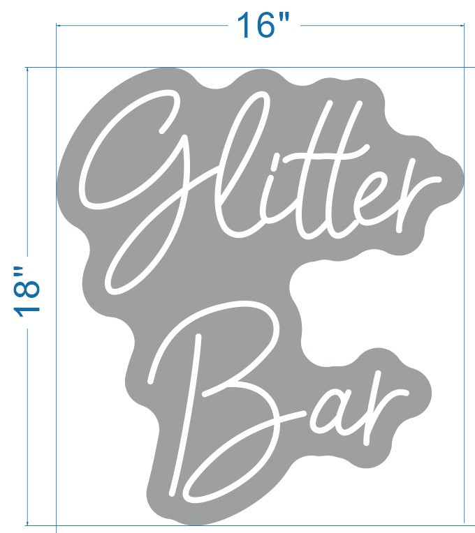 Glitter Bar Custom Neon Sign