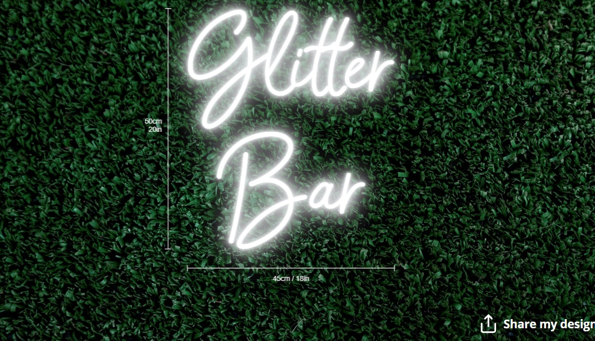 Glitter Bar Custom Neon Sign
