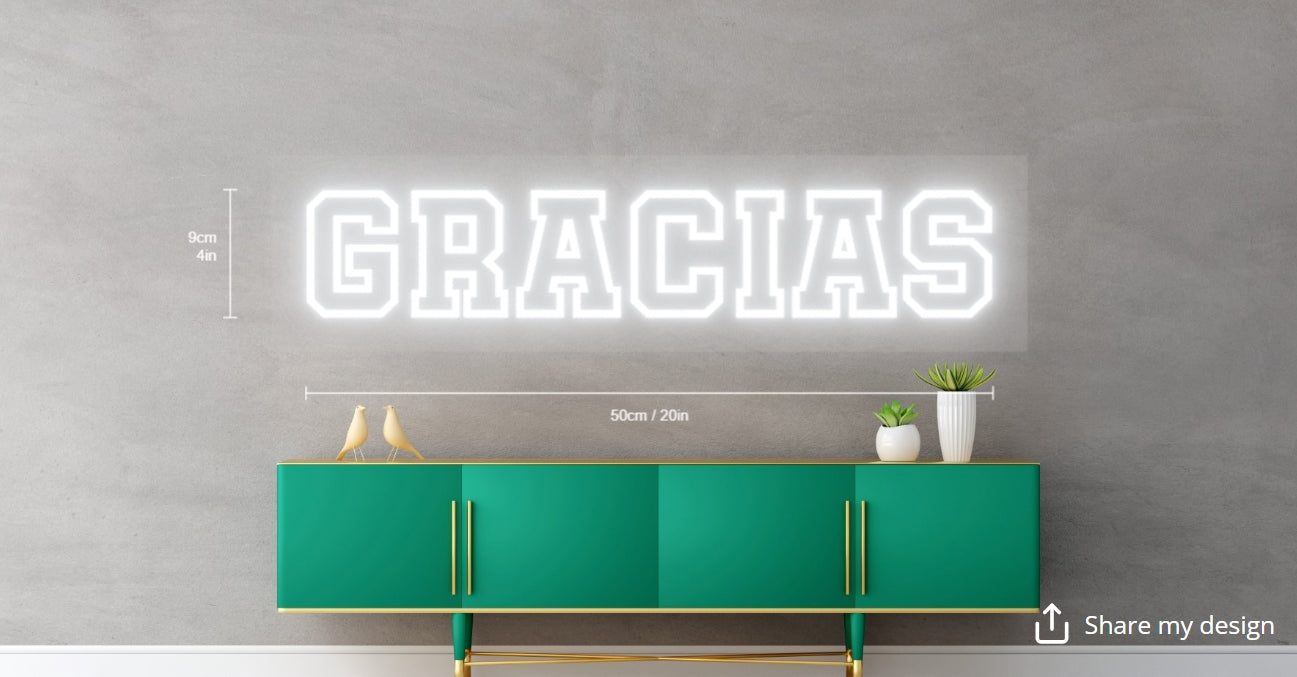 Gracias Custom Neon Sign