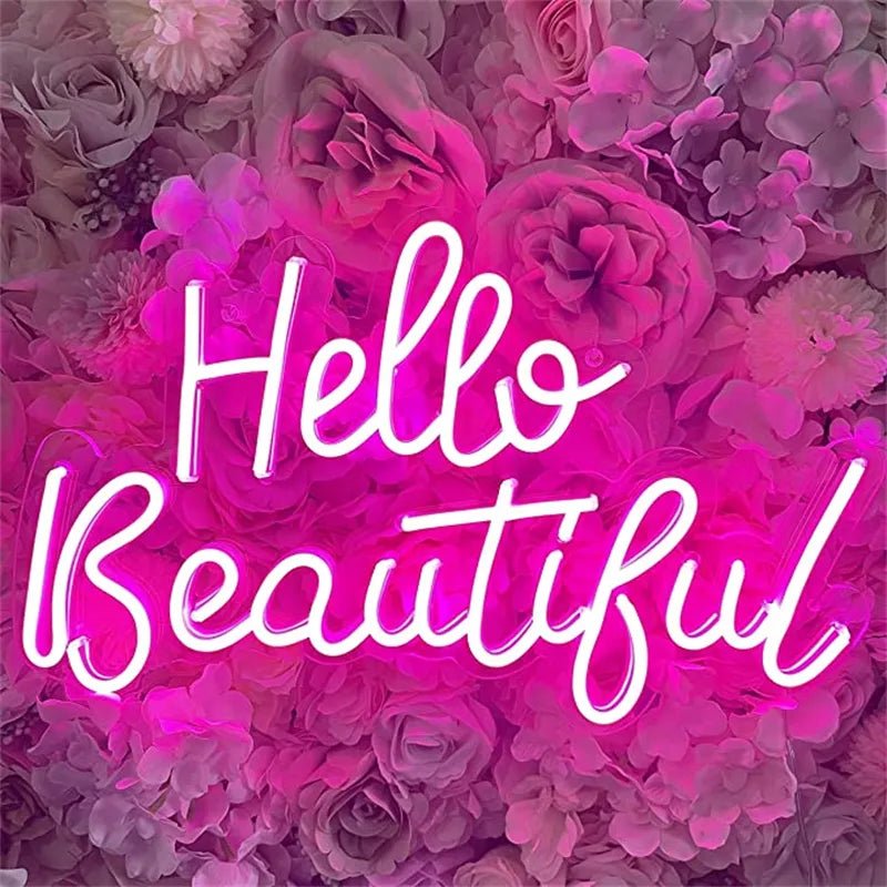 "HELLO BEAUTIFUL" NEON SIGN - Light Your Way