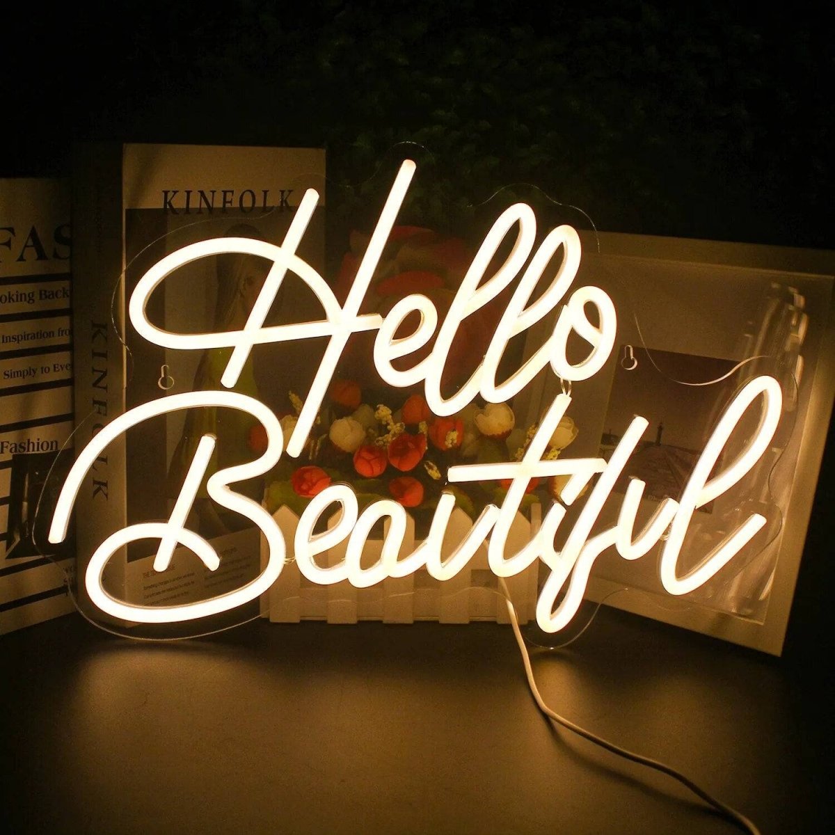 "HELLO BEAUTIFUL" NEON SIGN - Light Your Way