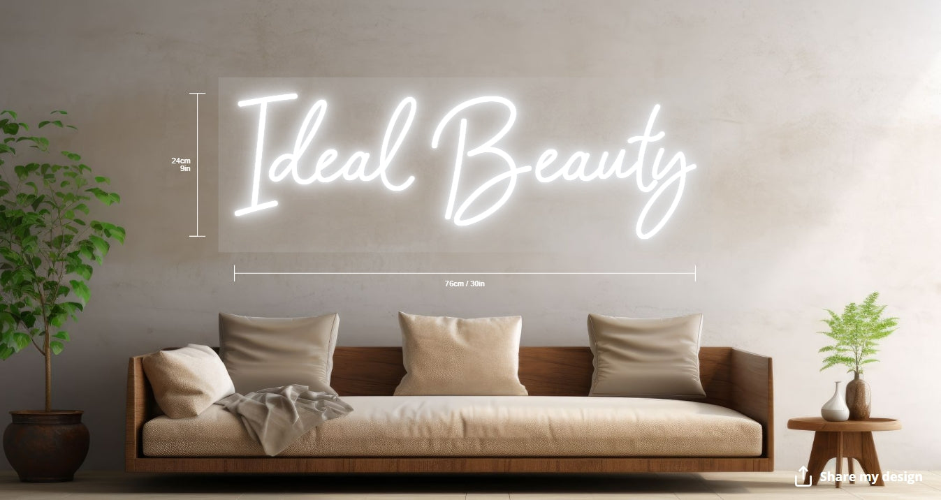 Ideal Beauty Custom Neon Sign (Design Option #2)