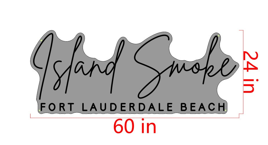 Island Smoke Custom Neon Sign