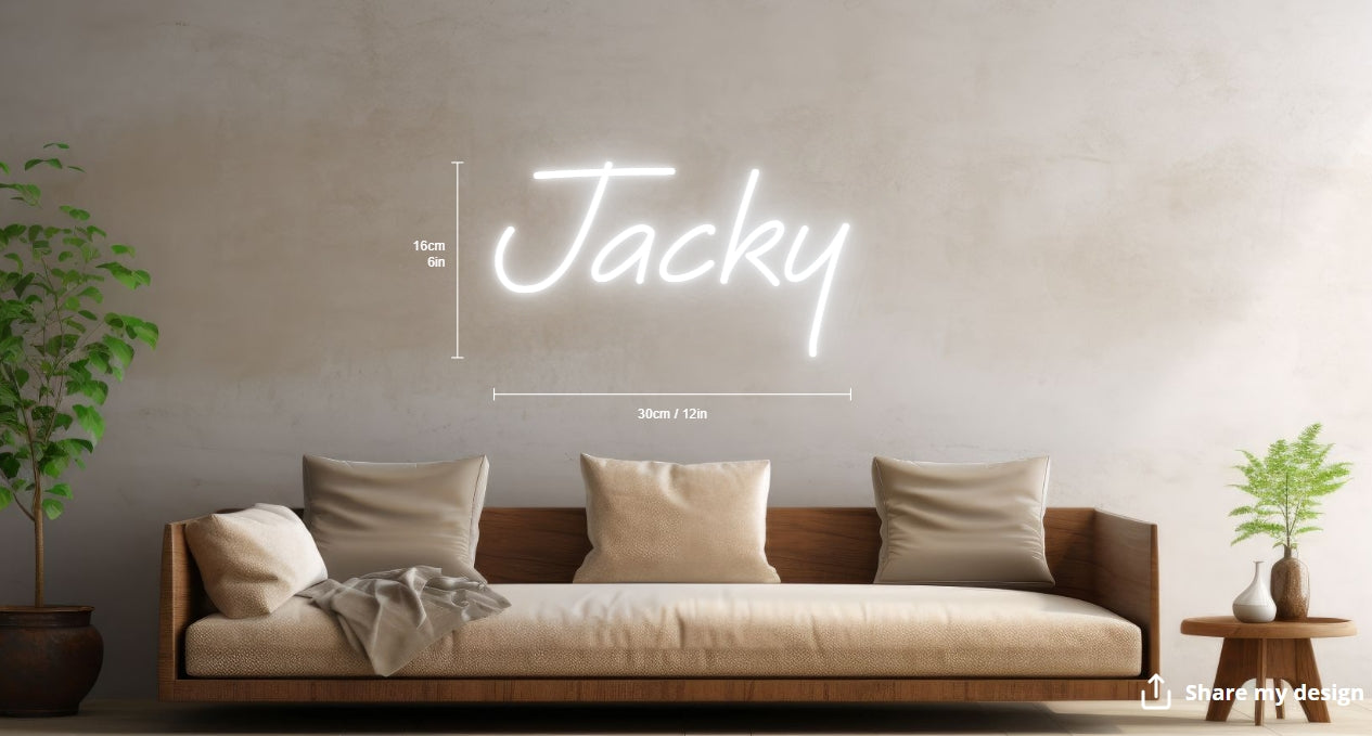 Jacky Custom Neon Sign