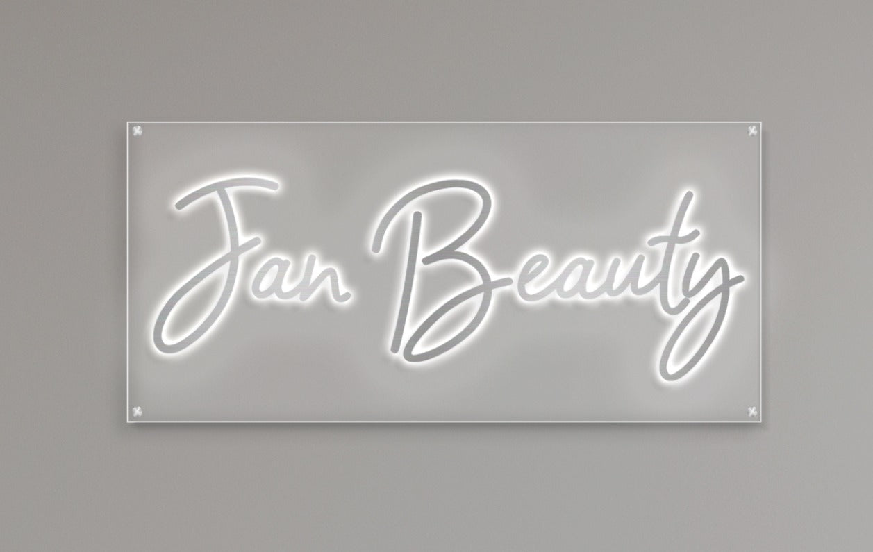 Jan Beauty Custom Acrylic Backlit Sign