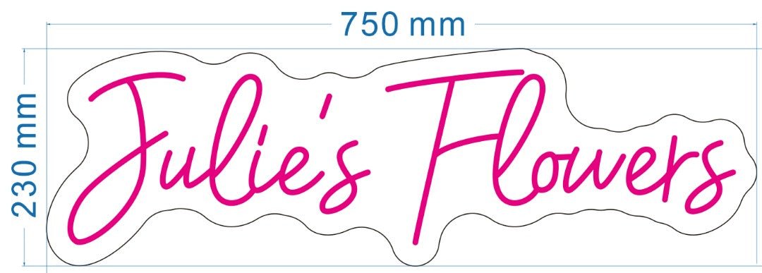 Julie's Flowers Custom Neon Sign - Light Your Way
