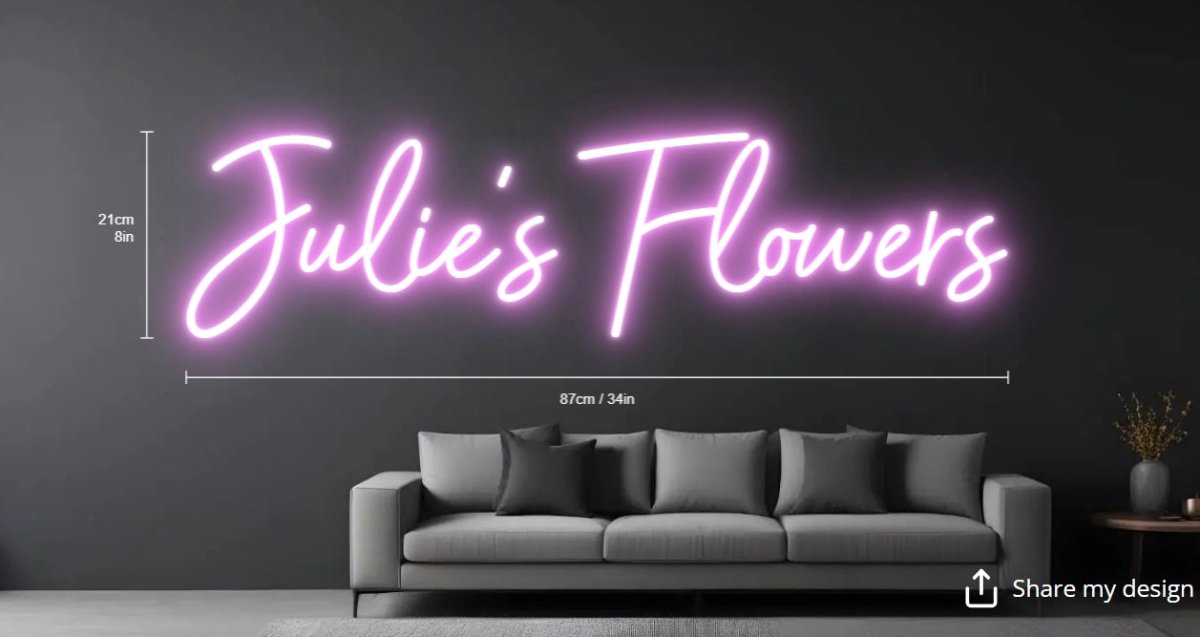 Julie's Flowers Custom Neon Sign - Light Your Way
