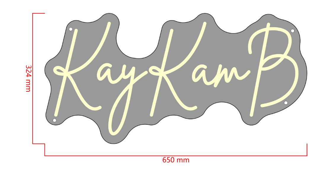 Kay Kam B Custom Neon Sign