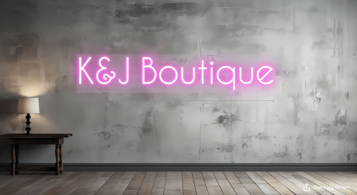 K&J Boutique Custom Neon Sign - Light Your Way