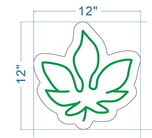 Leaf Custom Neon Sign (Design Option #2) - Light Your Way