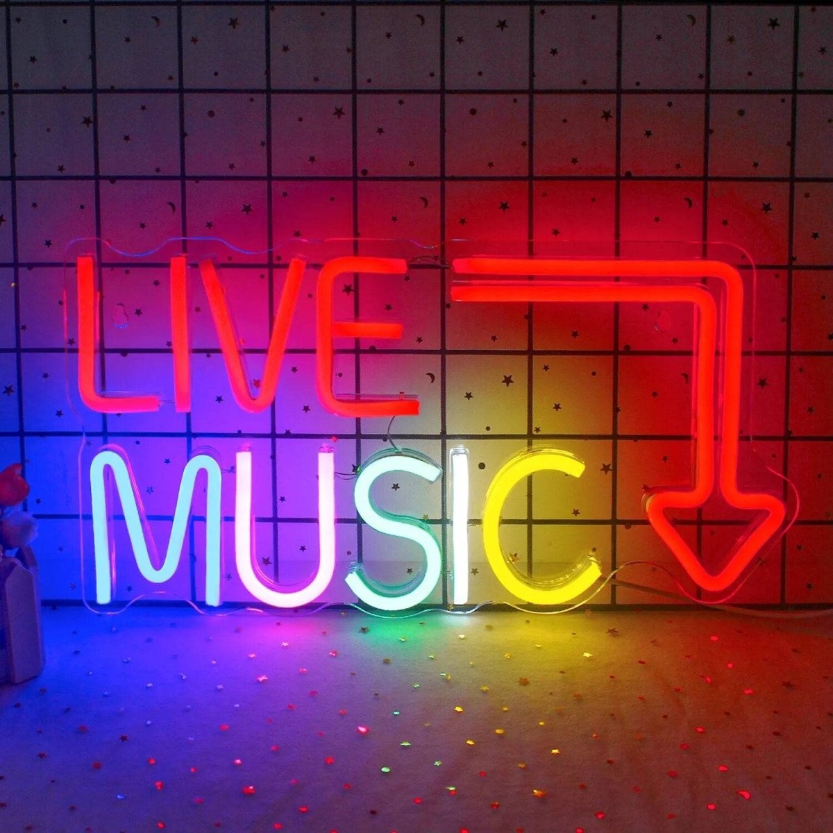 "LIVE MUSIC" NEON SIGN - Light Your Way