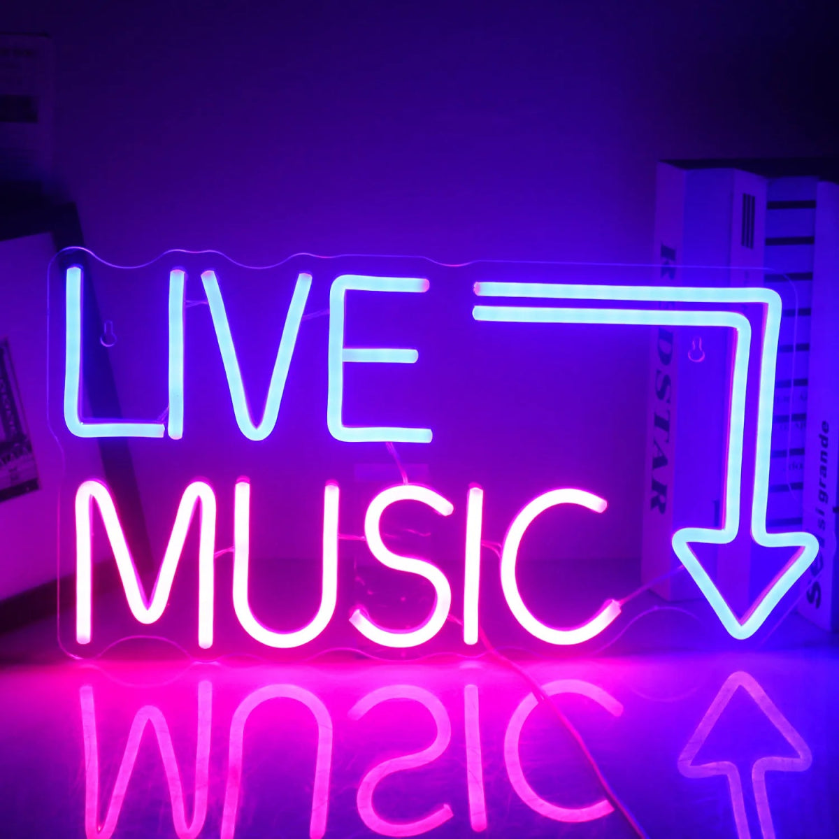 "LIVE MUSIC" NEON SIGN - Light Your Way