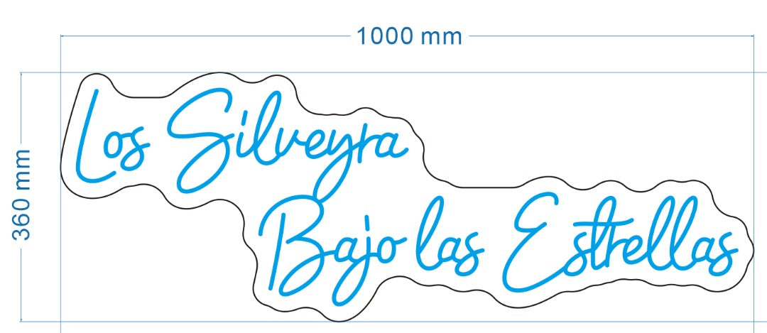 Los Silveyra Bajo las Estrellas Custom Neon Sign