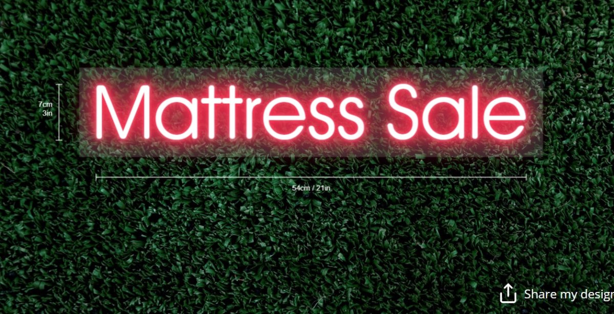 Mattress Sale Custom Neon Sign - Light Your Way