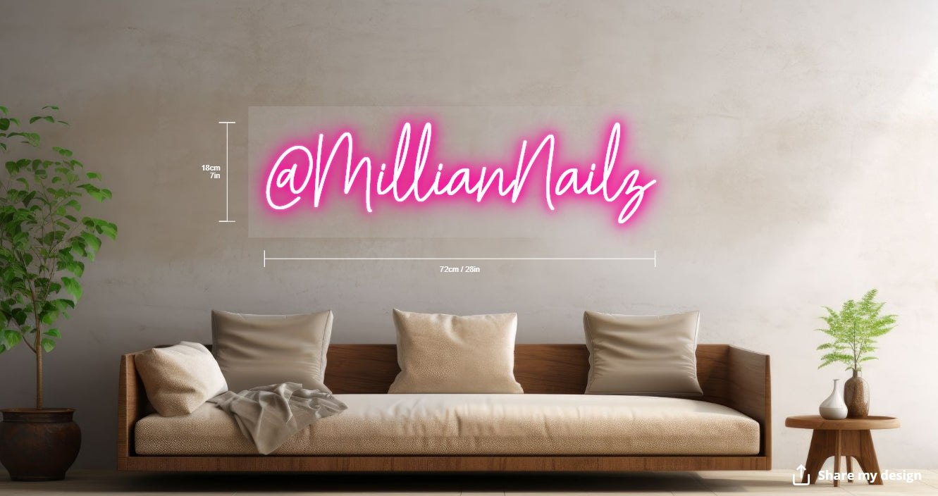 @MillianNailz Custom Neon Sign