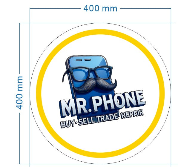 Mr. Phone Custom Acrylic Backlit Sign (Design Option #2)