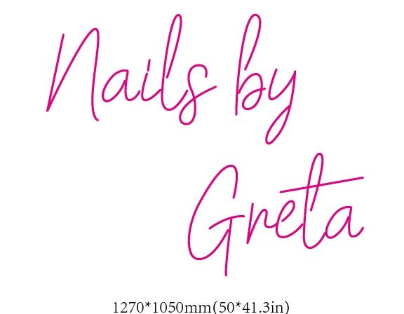 Nails by Greta Custom Neon Sign (Design Option #2)
