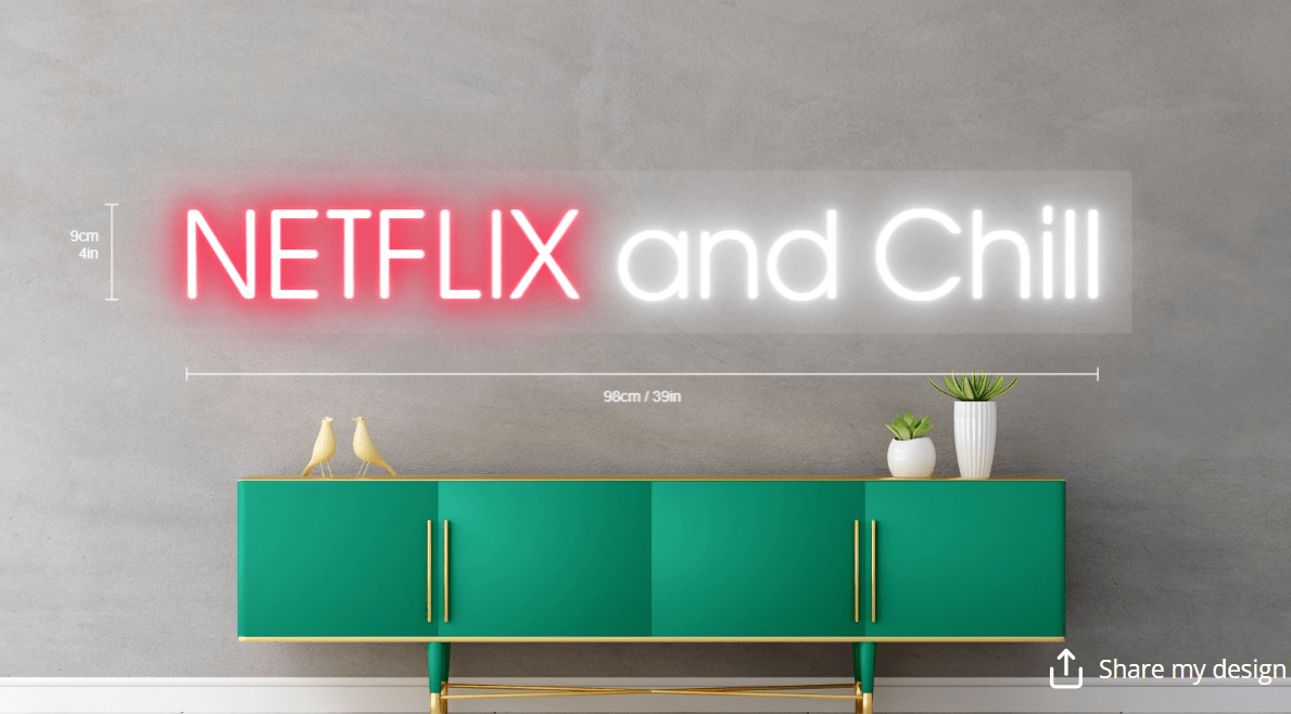 Netflix and Chill Custom Neon Sign - Light Your Way