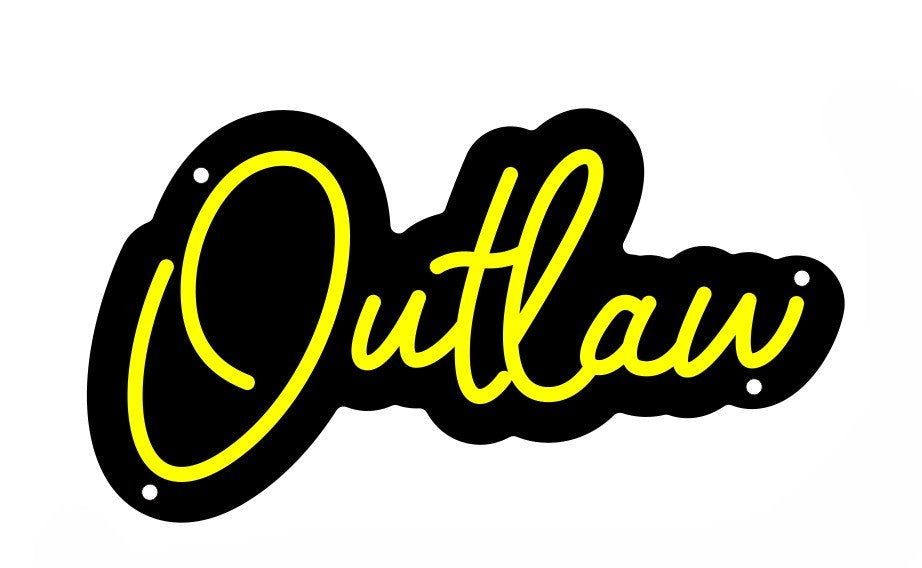 Outlaw Custom Neon Sign (Design Option #1)